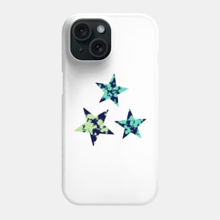 Green paint splat stars Phone Case