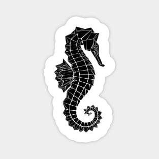 Black Polygonal Seahorse Magnet
