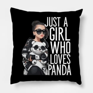 Just A Girl Who Loves Panda Pillow