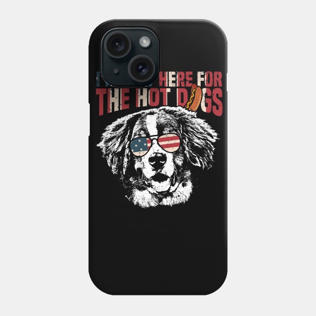 Bernese Mountain Dog Shirt Funny 4th of July Phone Case by Madfido