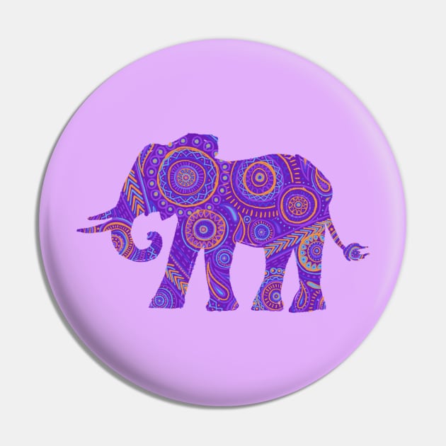 Elephant Mandala Pin by InkedinRed