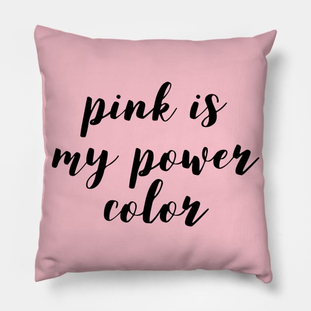 Pink Aesthetic: Pink Is My Power Color, Baby Pink, Pastel Pink, Millennial Pink, Kawaii Lover Pillow by ThePinkPrincessShop