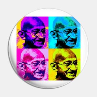 Mahatma Gandhi Pop Art Design Pin
