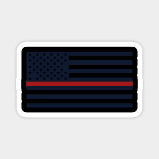 US Flag Firefighters line Magnet