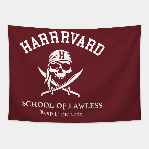 Harrrvard - School Of Lawless Tapestry by Bigfinz