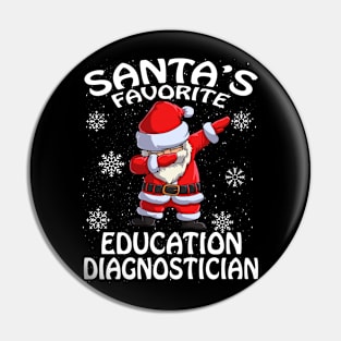 Santas Favorite Education Diagnostician Christmas Pin