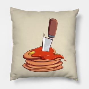 Cut Knife Pancake Halloween Cute Food Pillow