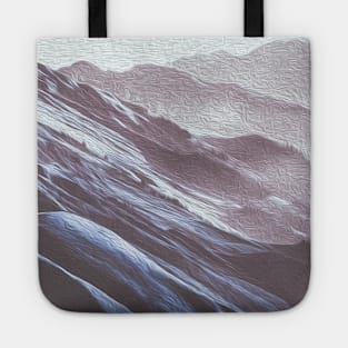 Blue Grey Mountains Oil Effects 1 Tote