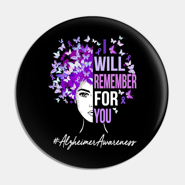 I Will Remember For You Alzheimer Awareness Womens Butterfly Gift Pin by thuylinh8