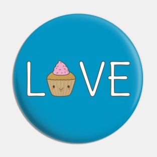 Cute Cupcake love t-shirt Pin