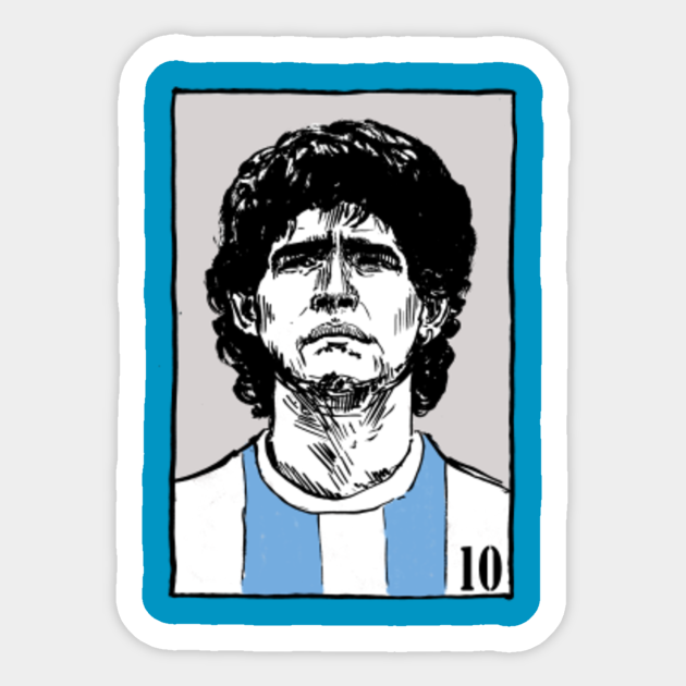 Diego Armando Maradona La Mano De Dios Maradona Sticker Teepublic Un splendide sticker de portrait de l'étoile du football argentin. diego armando maradona la mano de dios