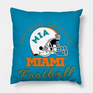 Miami Football Vintage Style Pillow