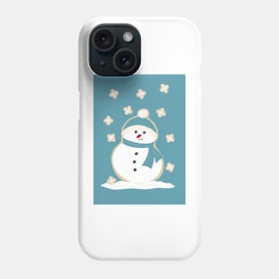 Vintage Christmas Snowman Cookie with Snowflake Cookies Phone Case