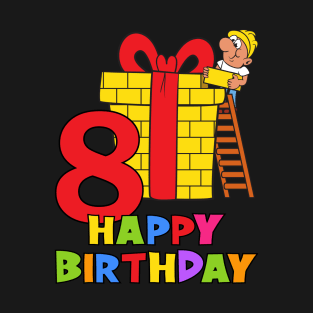 8th Birthday Party 8 Year Old Eight Years T-Shirt