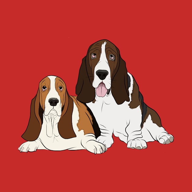 Basset Hounds by rmcbuckeye