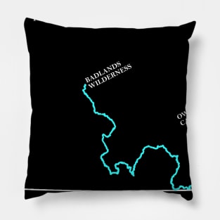 Route Map of Oregon Desert Trail Pillow