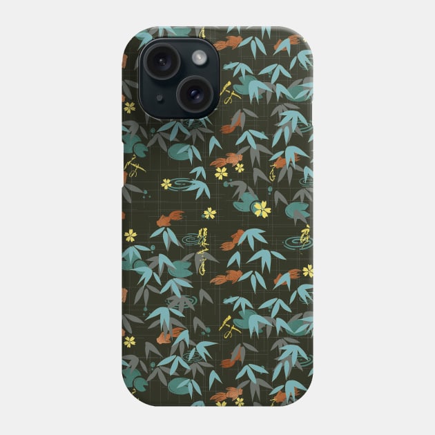 Japanese leaves pattern Phone Case by ArtStyleAlice