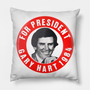 Gary Hart 1984 Failed Presidential Campaign Button Pillow