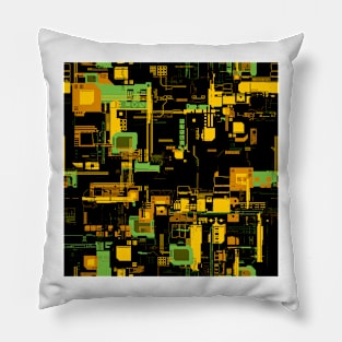 City Planner - Random Shapes Pattern Pillow