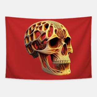 Synthetic mechanical skull t-shirt Tapestry