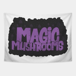 Magic Mushrooms - Psilocybin - Psychedelic Art Tapestry