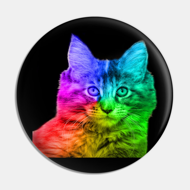 Colorful Rainbow Kitty Cat Kitten Cute T Shirt Gift For Men Women