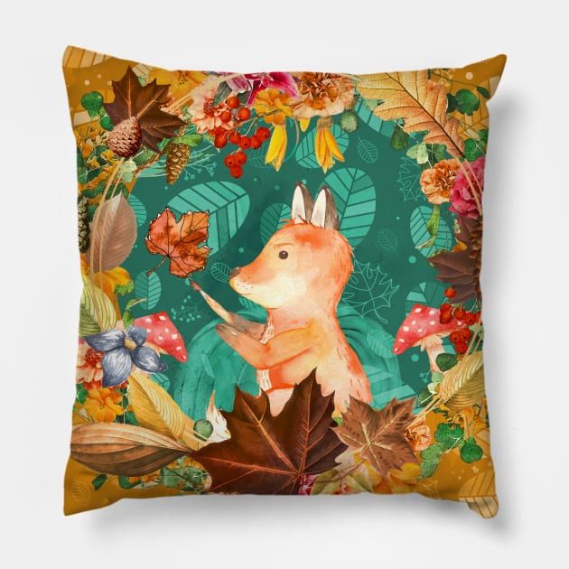 The Painter Pillow by Phatpuppy Art