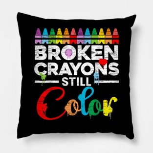 Broken Crayons still color Pillow