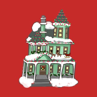 Green Christmas House T-Shirt