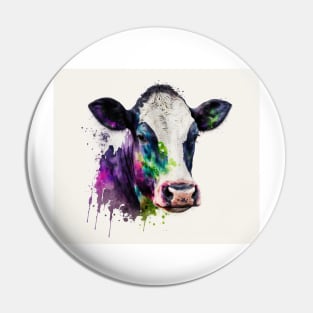 Cow Watercolour Painting Pin