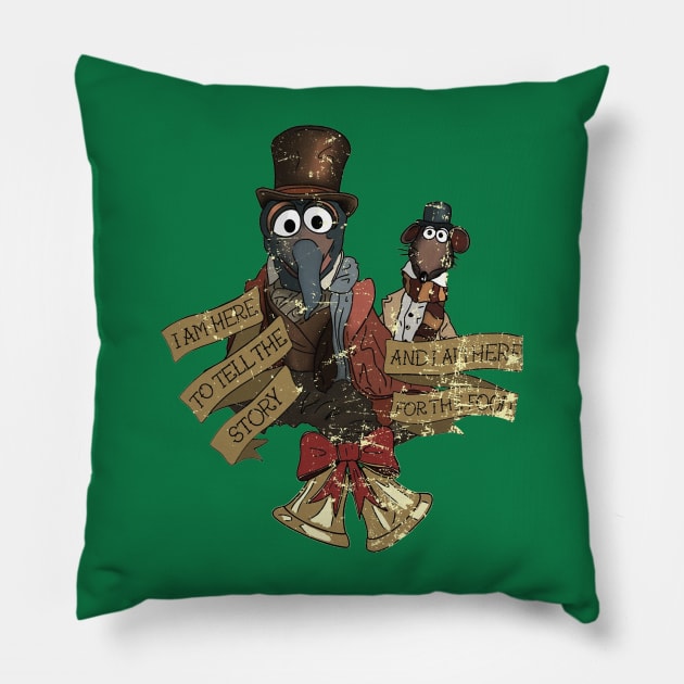 Gonzo and Rizzo Pillow by Milda Gobhi