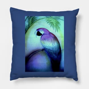 TROPICAL BLUE PARROT Pillow