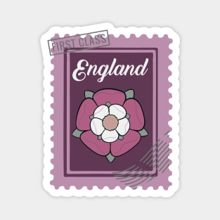 Tudor Rose England Postage Stamp Magnet