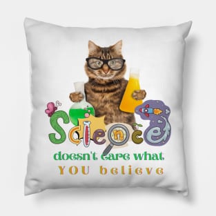 Science doesn't care what you believe Pillow