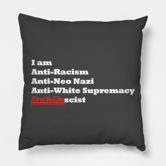 I Am Antifa Pillow by KC Casuals