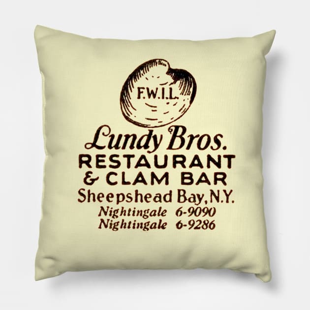 Lundy Brothers Pillow by Pop Fan Shop