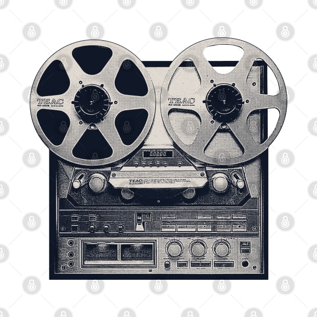 Vintage Reel To Reel Tape Player Design by unknown_pleasures