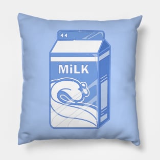 Cute aesthetic baby blue milk Pillow