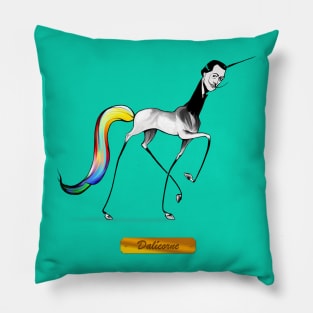 Unicorn Dali Pillow
