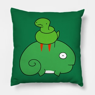 Little Snake and Chameleon Pillow