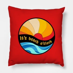 Beach o'clock Pillow