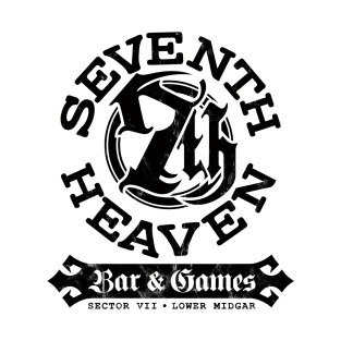 Seventh Heaven • Bar & Games (Black) T-Shirt