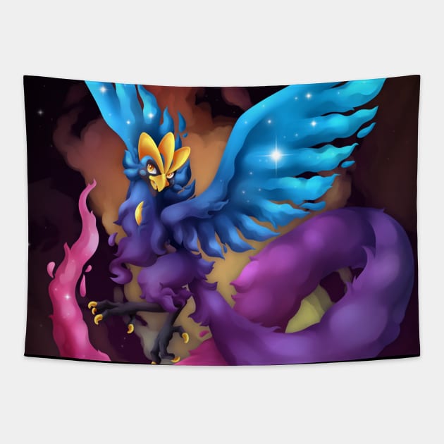 Cosmic Rainbow with Background Tapestry by seosaur