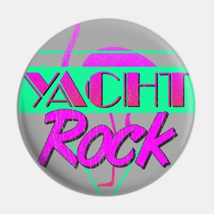 Yacht Rock Party Boat Drinking graphic 80s Faded Pin