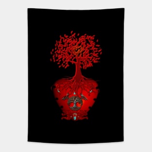 Awesome heart with celtic tree Tapestry