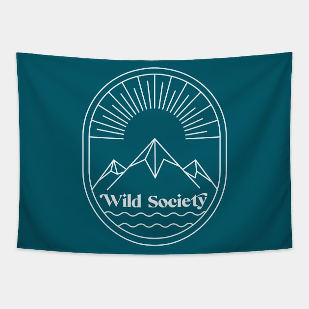 Wild Society Mountains Tapestry by Wild Society Podcast