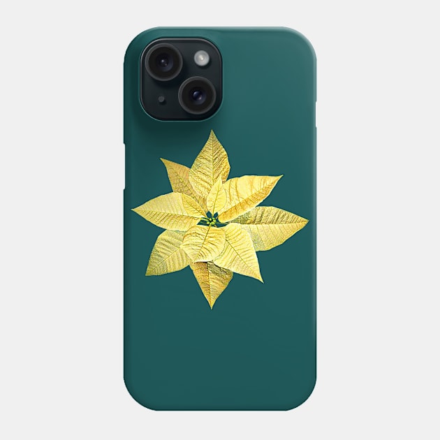Poinsettias - Pale Yellow Poinsettia Phone Case by SusanSavad