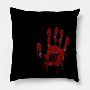 creepy bloody hand C.A.U (creepy and unexplained) Pillow