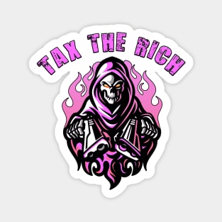 Tax The Rich Pink Magnet