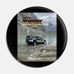off-roading Toyota stuck in nature Pin